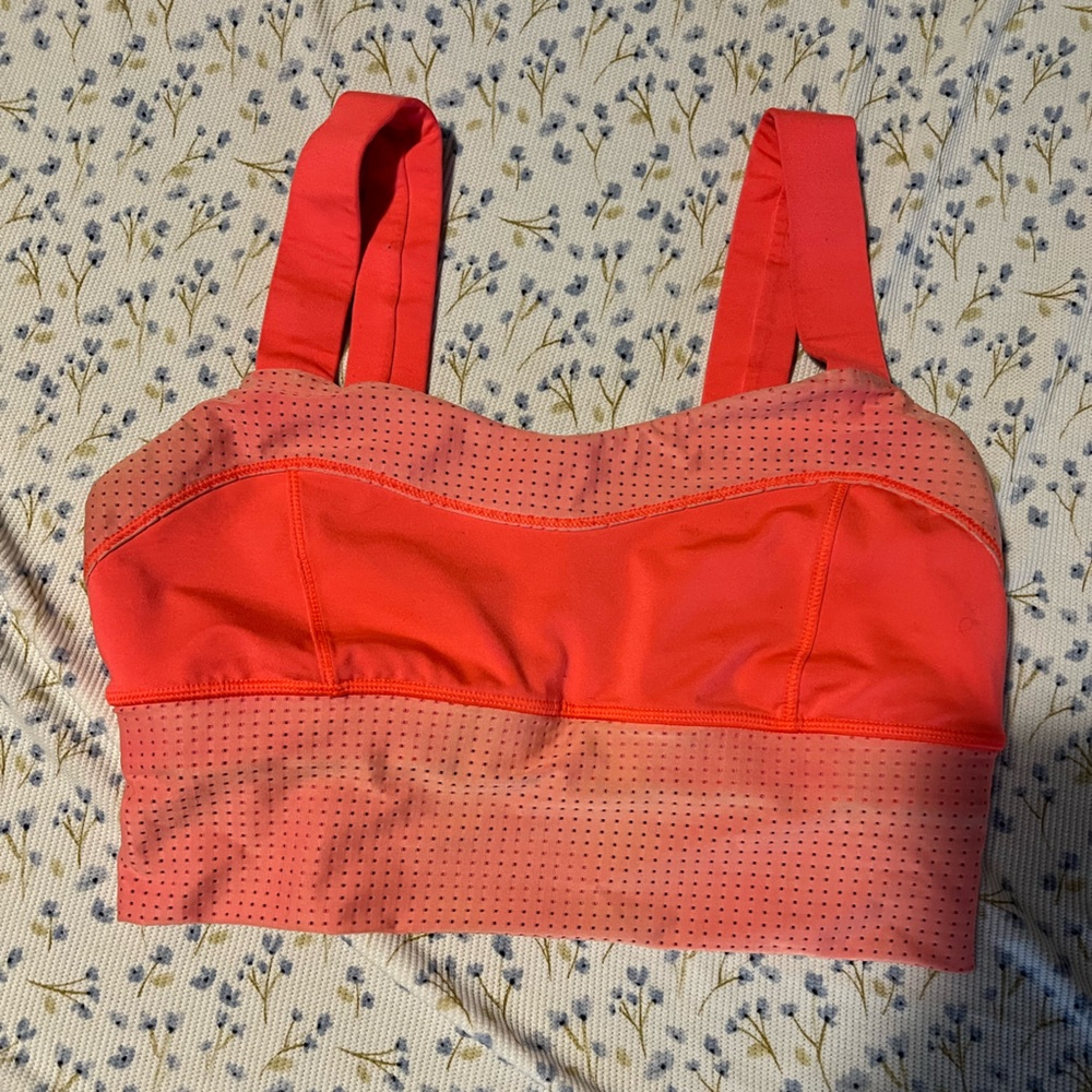 Lululemon neon pink longline bra size 6 vintage!